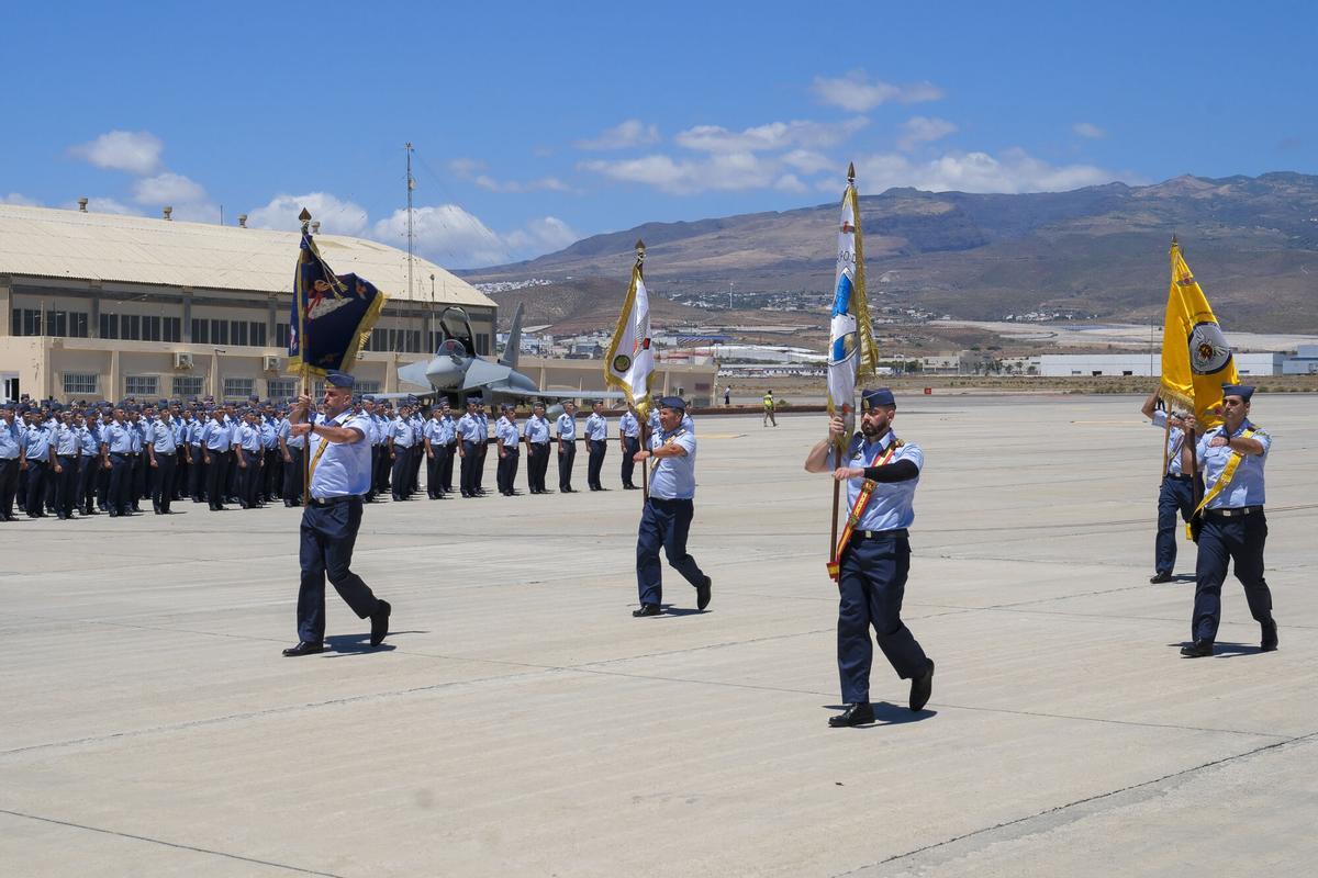 Llegada de los aviones Eurofighter a la Base Aérea de Gando, en Gran Canaria Llegada de los aviones Eurofighter a la Base Aérea de Gando, en Gran Canaria