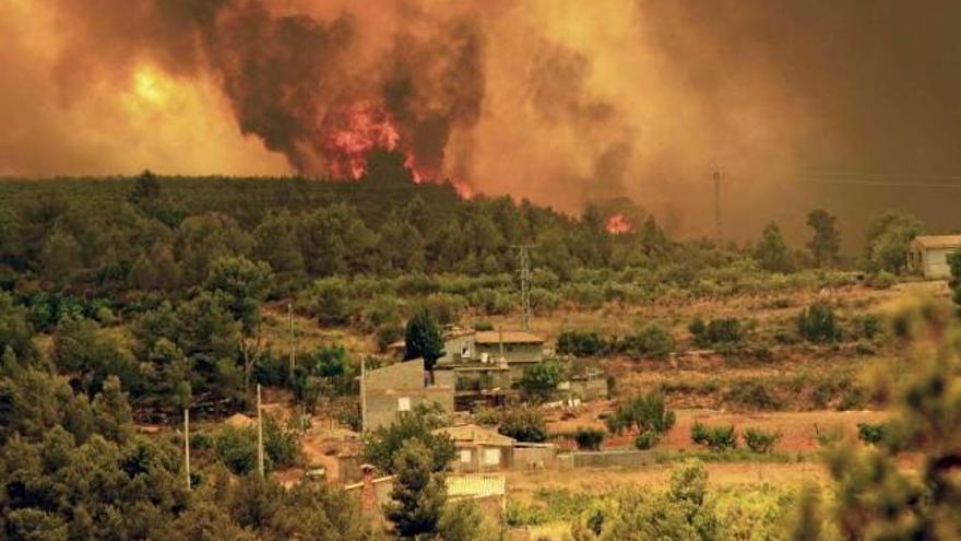 Miles de hectáreas calcinadas y cientos de desalojos por un incendio en Valencia