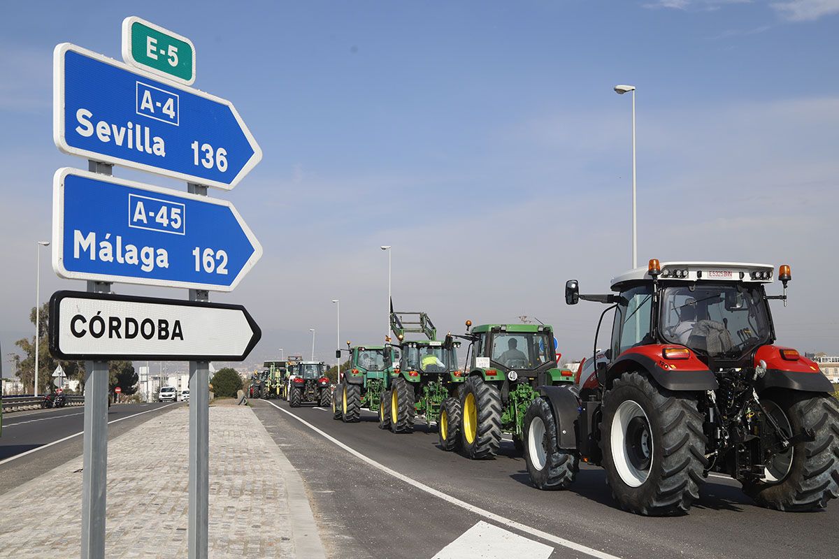 Entrada de la tractorada en Córdoba