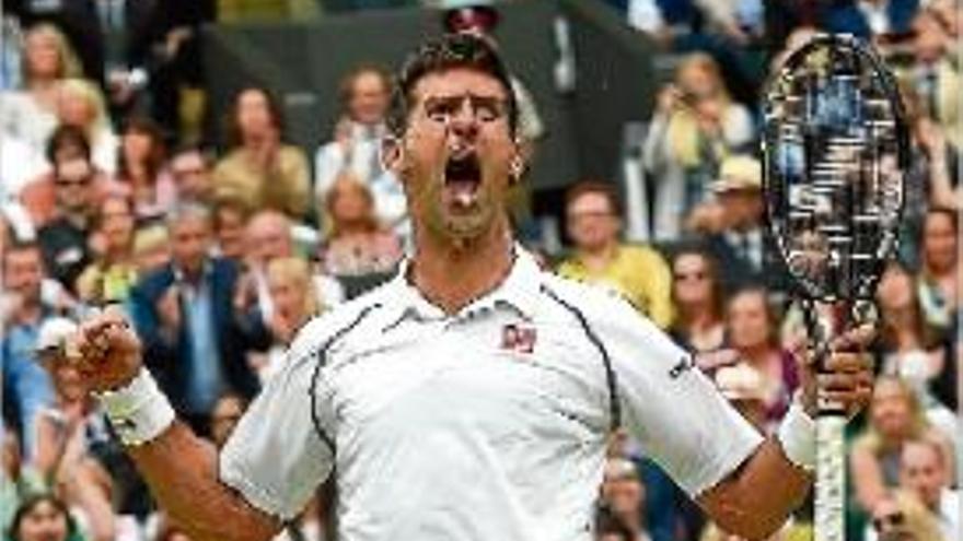 Novak Djokovic esclata d&#039;emoció després de confirmar la seva victòria