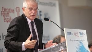 06/11/2019 El ministro de Asuntos Exteriores, UniÃ³n Europea y CooperaciÃ³n en funciones, Josep Borrell, protagoniza el desayuno informativo organizado por Executive Forum bajo el tÃ­tulo ’La Europa de la Defensa y la Seguridad’, en Madrid (EspaÃ±a), a 6 de noviembre de 2019