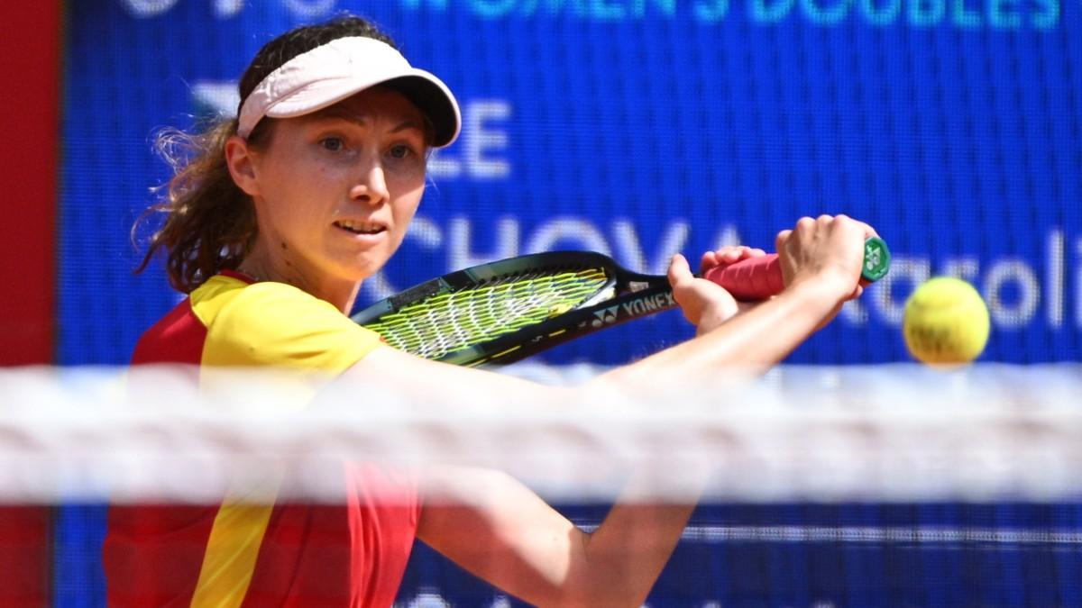 Cristina Bucsa, durante un partido