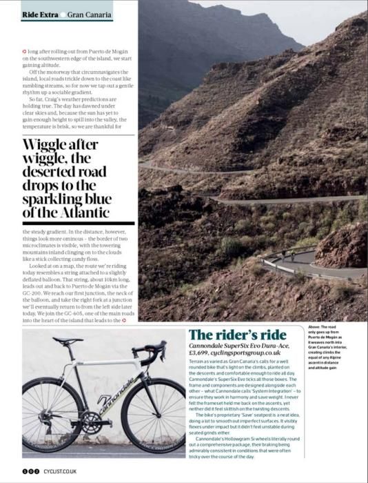 La revista británica especializada 'Cyclist' compara a Gran Canaria con los Alpes