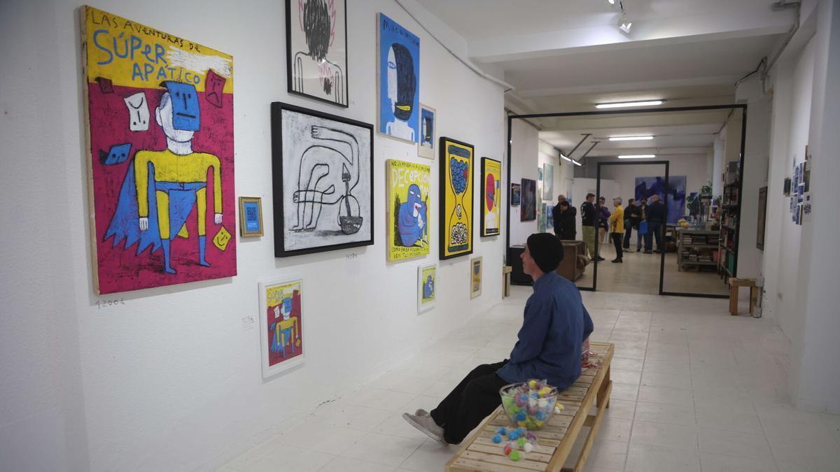 Jornada de los Estudios Abertos en 2025, en el taller de Manuel Suárez.