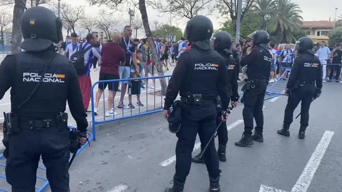 Protestas en el Rico Pérez después del partido ante el Alzira