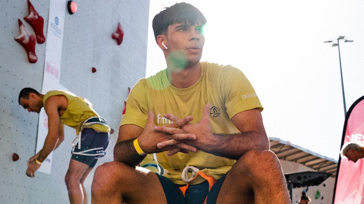 Alberto García, líder de la escalada de velocidad: objetivo, la Copa de España de Cáceres 2026