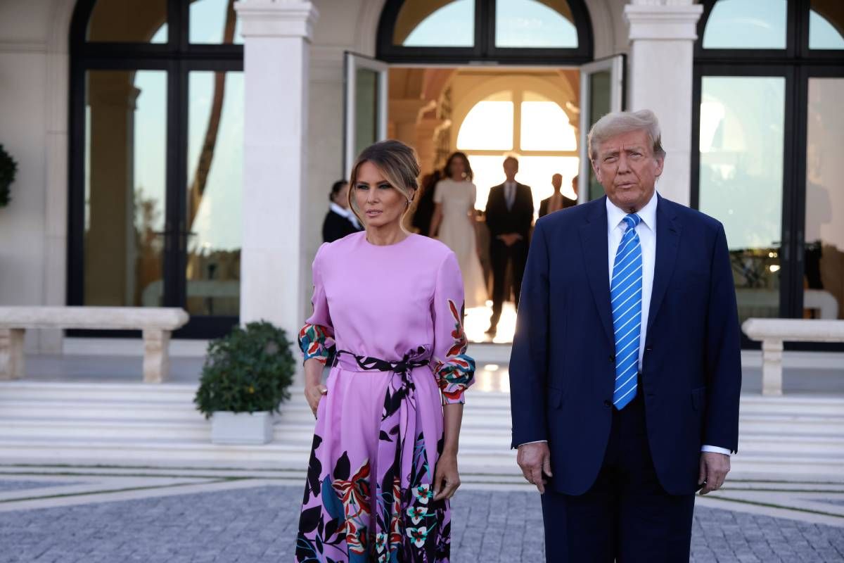 Melania y Donald Trump juntos en un acto en abril en Palm Beach, Florida