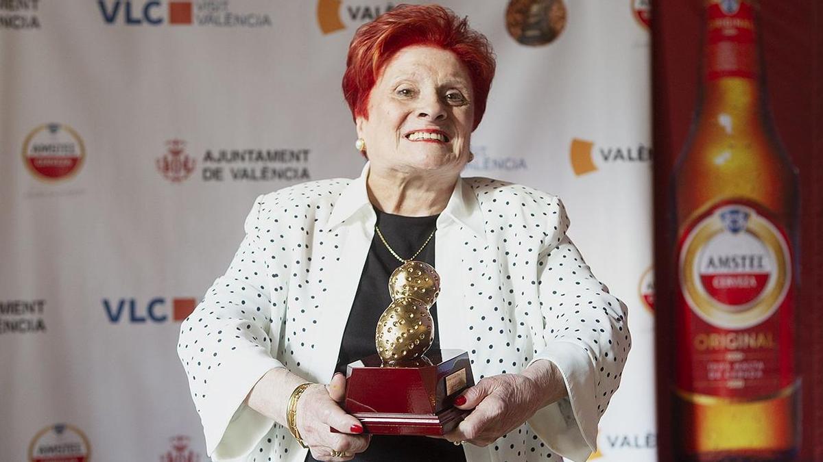 Herminia Safont con el premio Cacau d'Or 2022