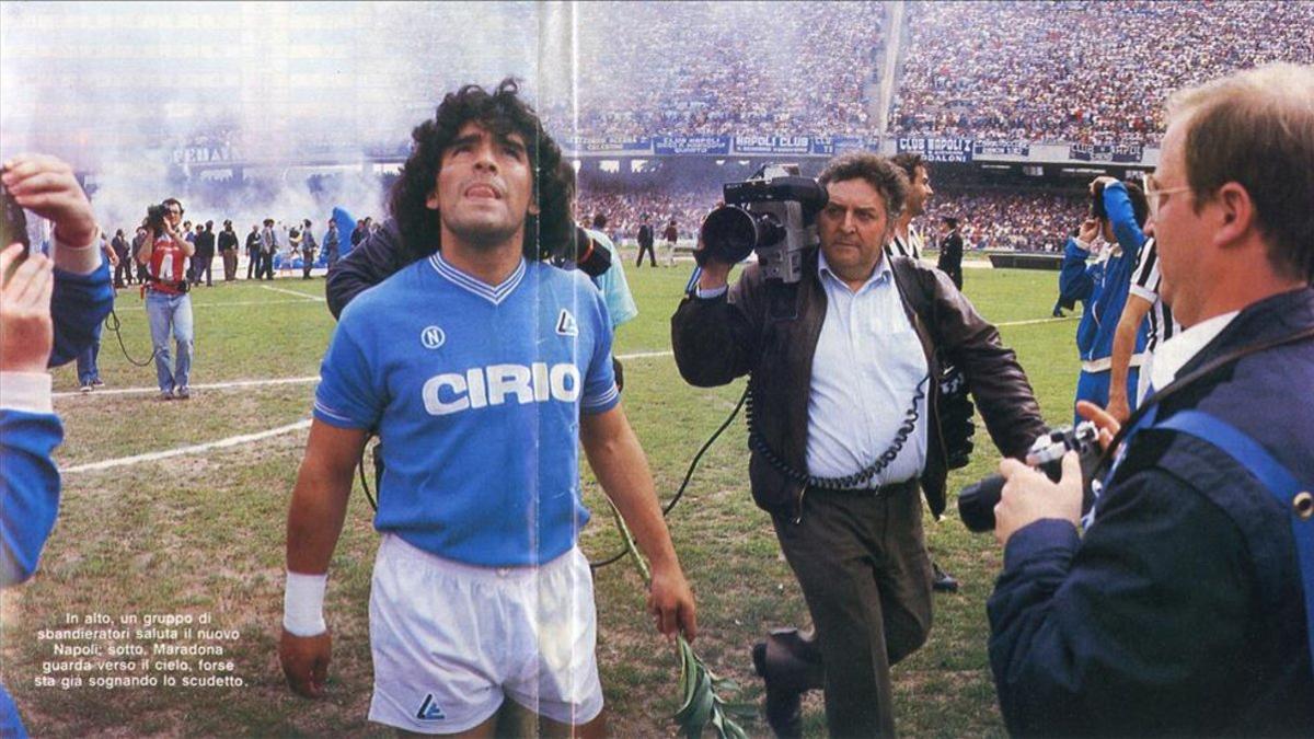 Diego Armando Maradona, en su época como jugador del Nápoles.