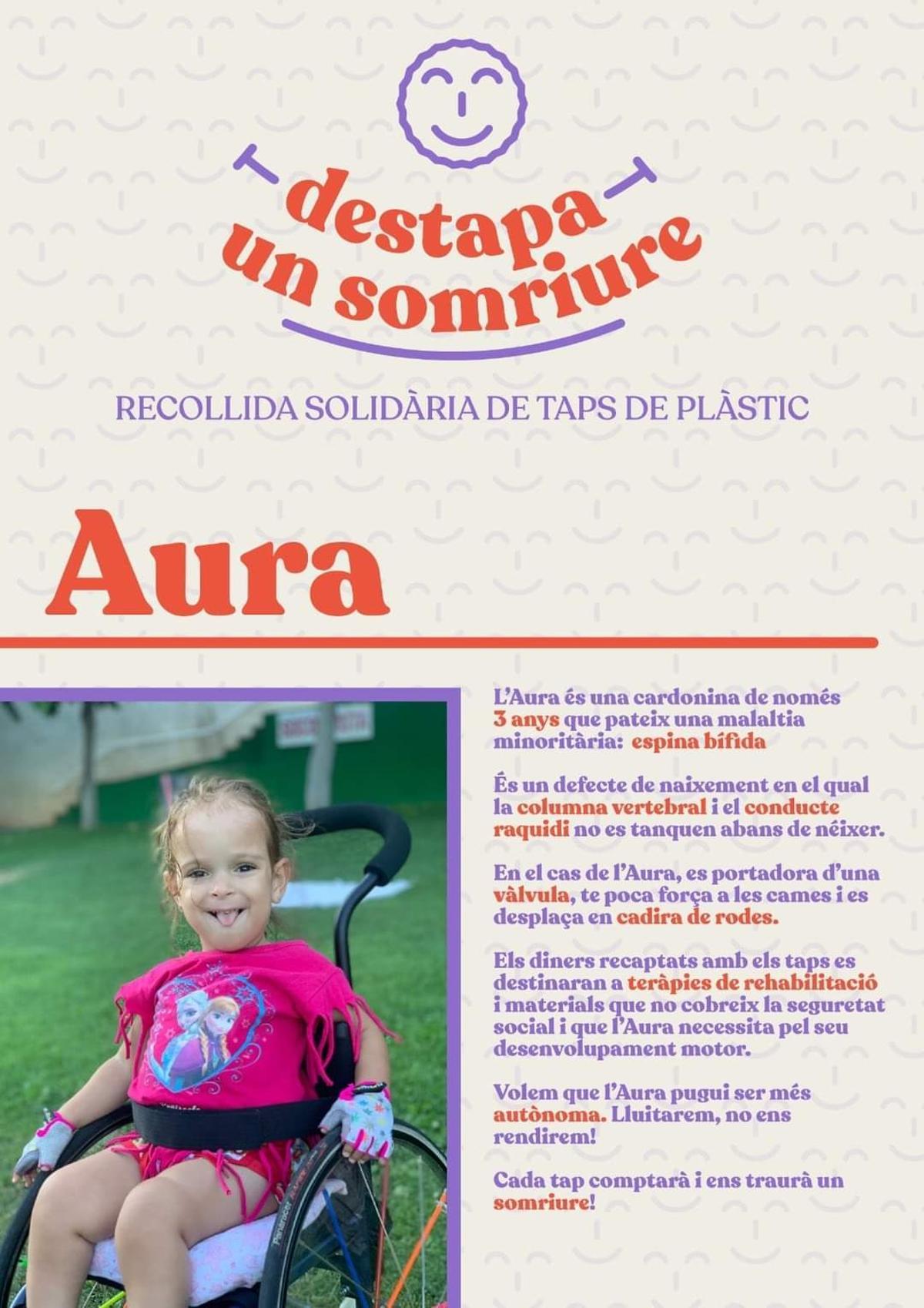 L'Aura, la petita de Cardona amb espina bífida