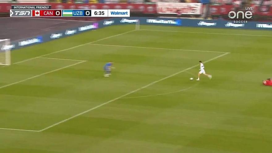 ¡Incríble! El casi golazo de Uzbekistán a Canadá en la preparación del Mundial