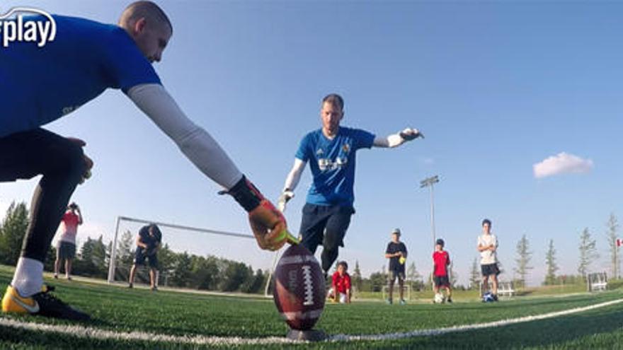 El reto de fútbol canadiense de Neto y Jaume