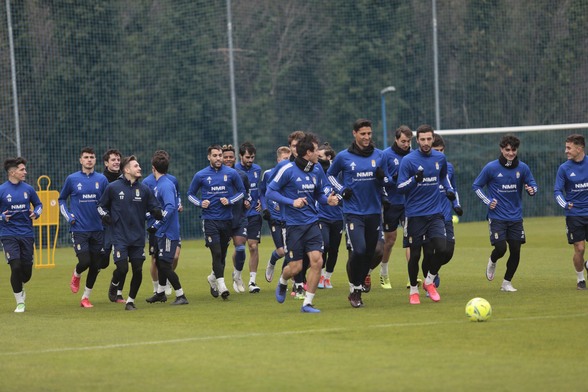 Último entrenamiento del año del Real Oviedo