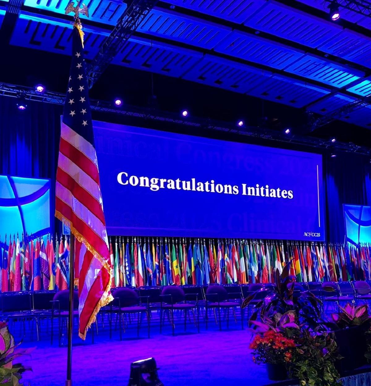 Acto de bienvenida a los nuevos miembros de la American College of Surgeons.