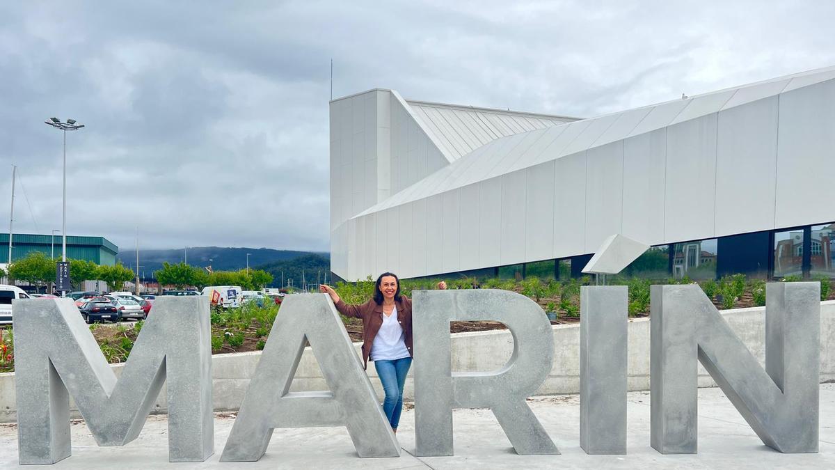 Ramallo se fotografía junto a las letras de "Marín"