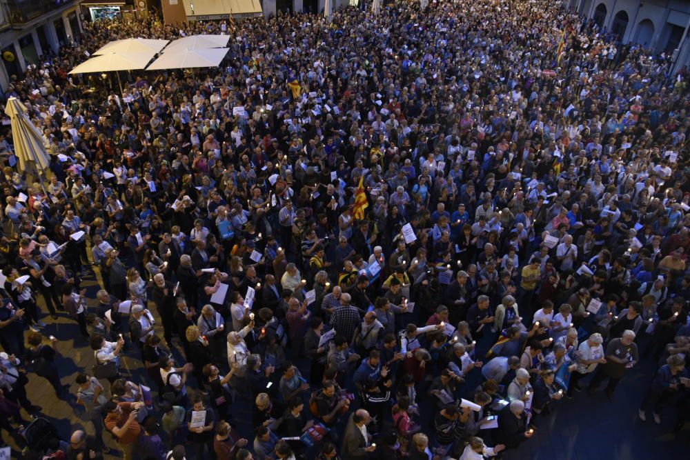 Concentració a la plaça Major de Manresa