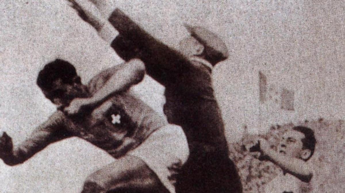 Bican, a la derecha de la imagen, en el Mundial de Italia de 1934.