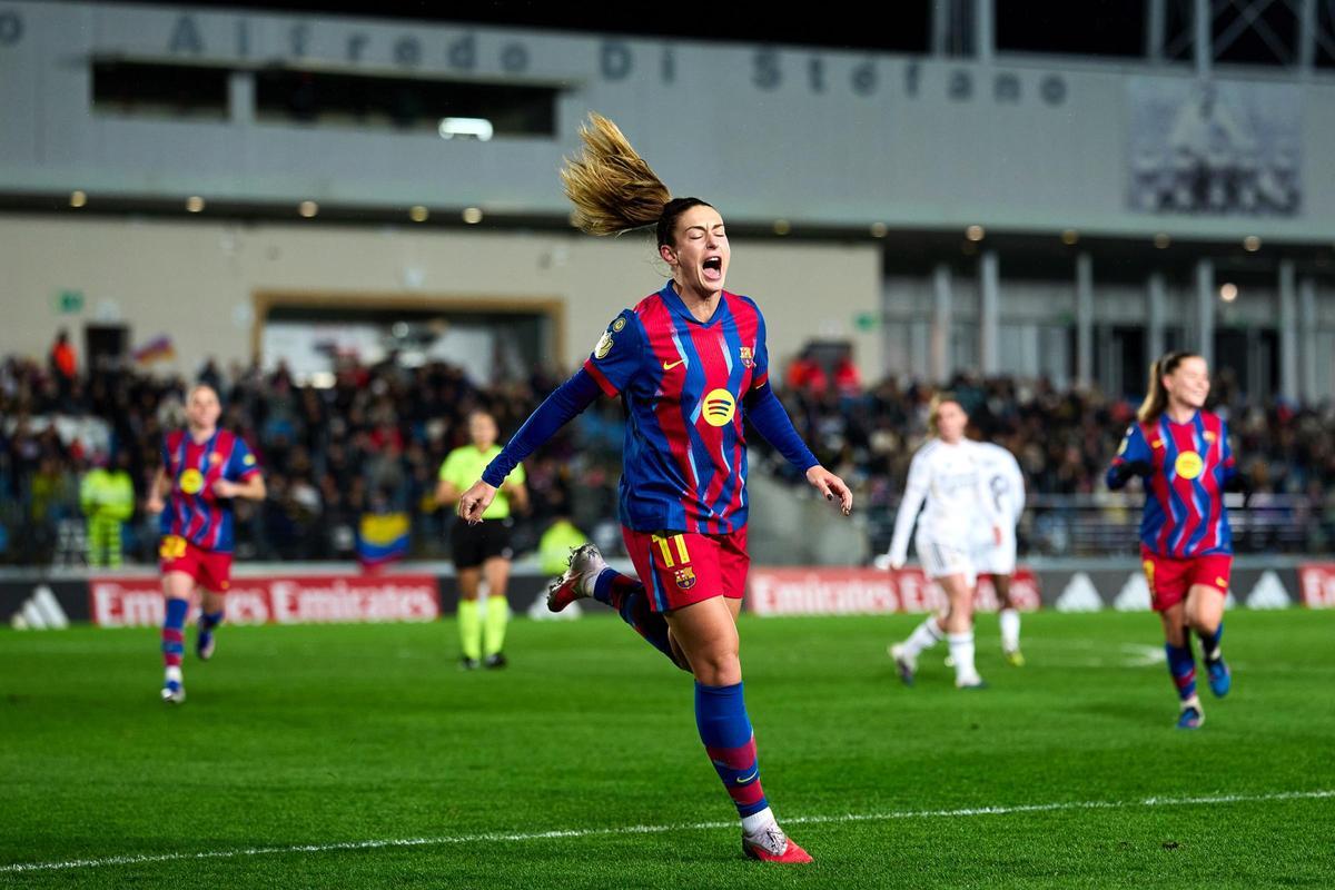 Alexia marcó el primer gol en el Clásico de Copa ante el Madrid