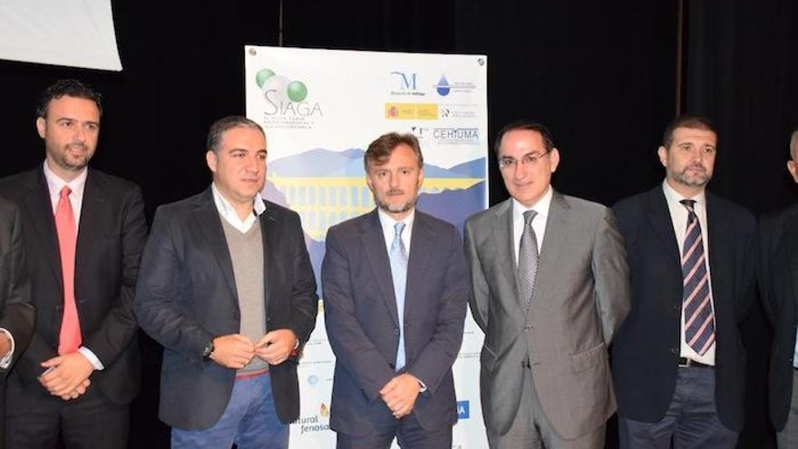 Jiménez, Bendodo, Fiscal y González de Lara, ayer en el foro.