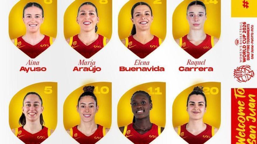 Araújo, Buenavida, Carrera y Fam estarán con España en el Pre Mundial