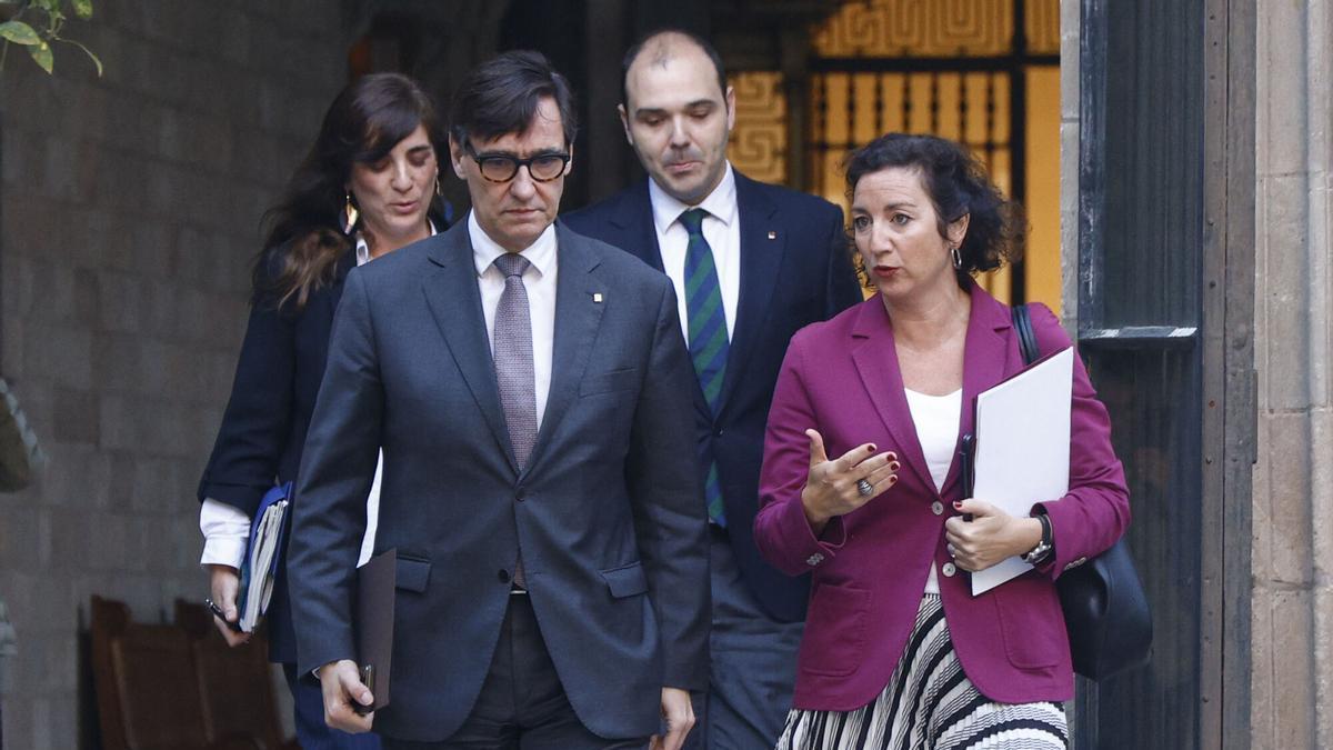 El president de la Generalitat, Salvador Illa, y la consellera de Economia, Alícia Romero, en una imagen de archivo.