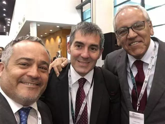 Montaje del stand de Gran Canaria en Fitur