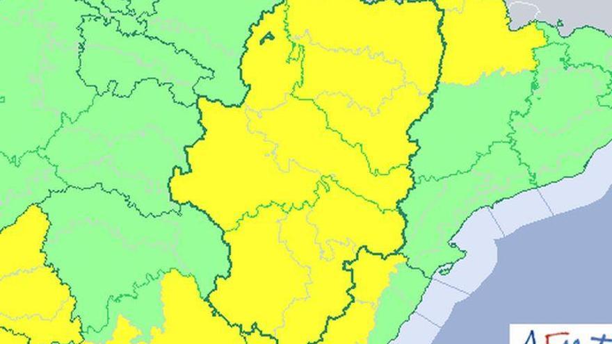 Alerta amarilla por tormentas en Huesca,Teruel y las Cinco Villas