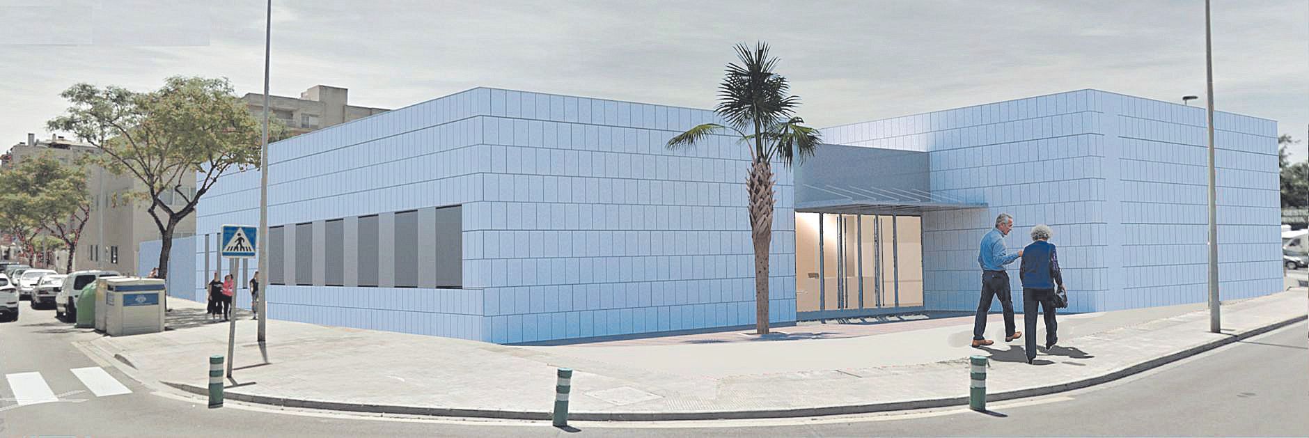 Imagen virtual del futuro centro de día para personas con párkinson, que estará situado entre las calles Desert de les Palmes y Hermanos Rosell Mata.