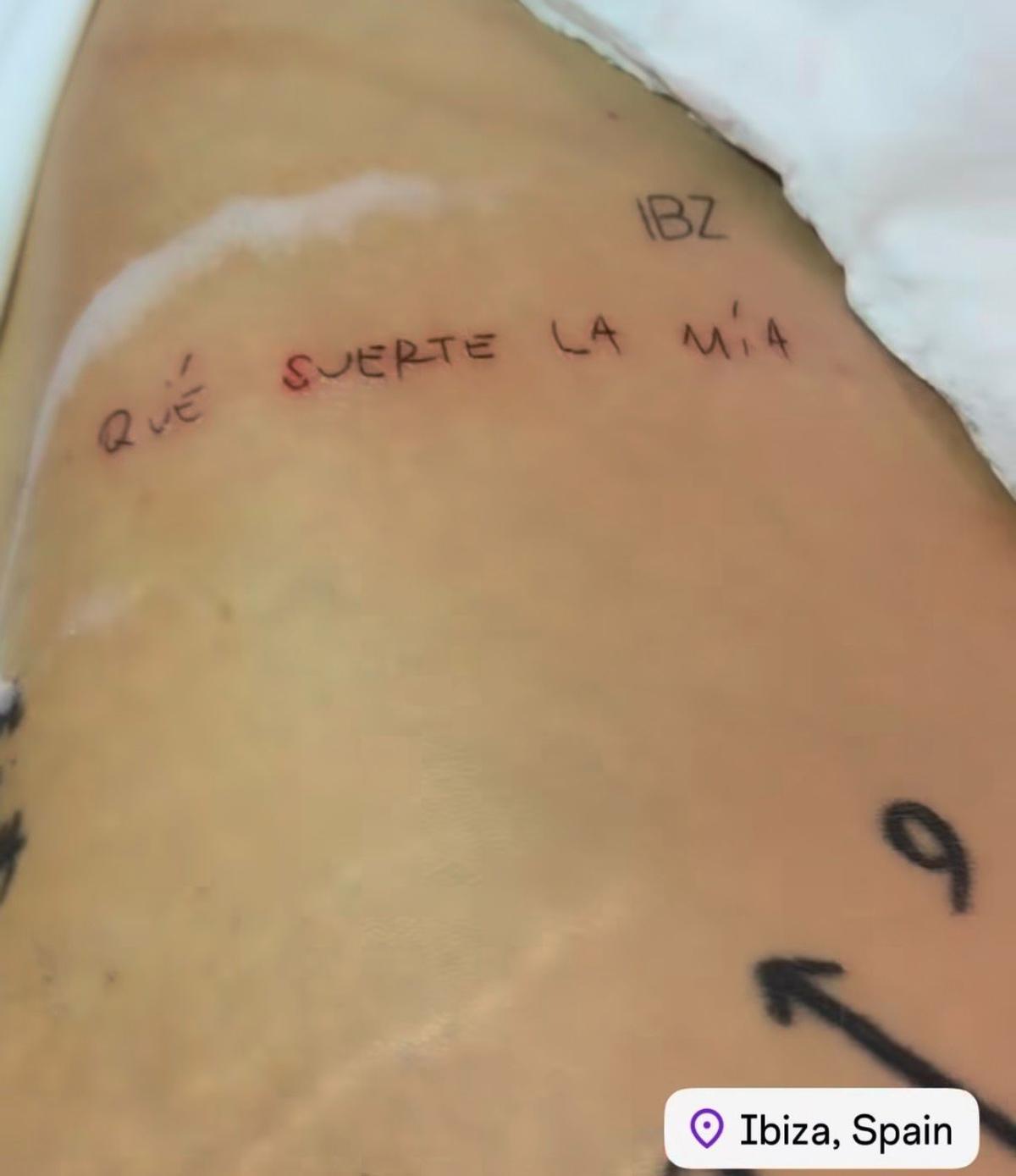 En nuevo tatuaje de Sheila Casas