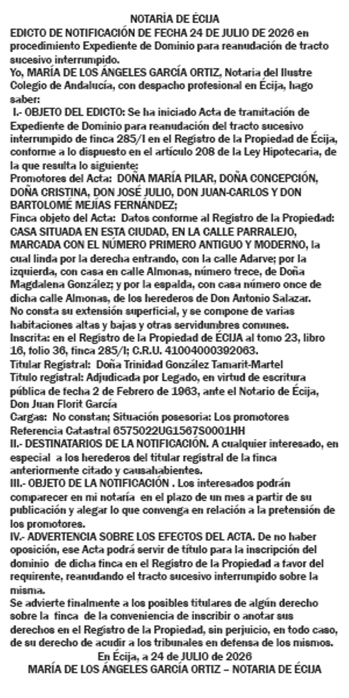 Edicto ÉCIJA