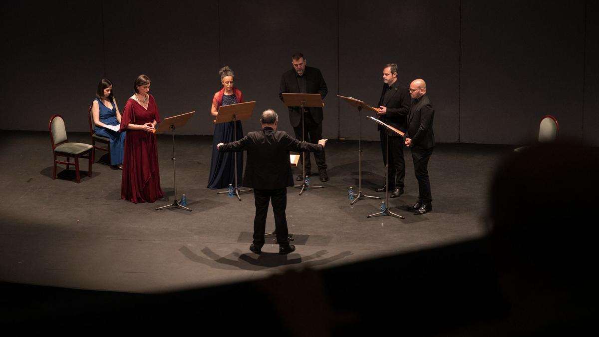 El grupo Concierto Italiano, durante su actuación el lunes en el Teatro Principal de Alicante.
