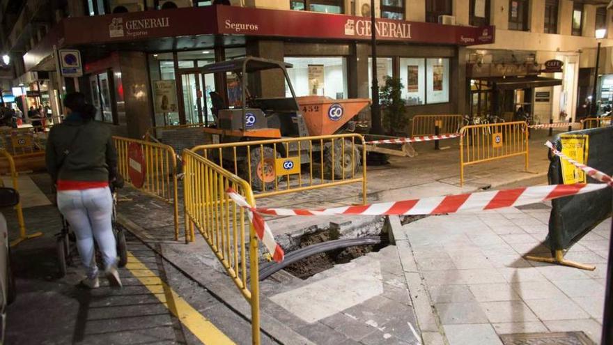 Hormigón con cenefa en lugar de adoquines para las calles peatonales