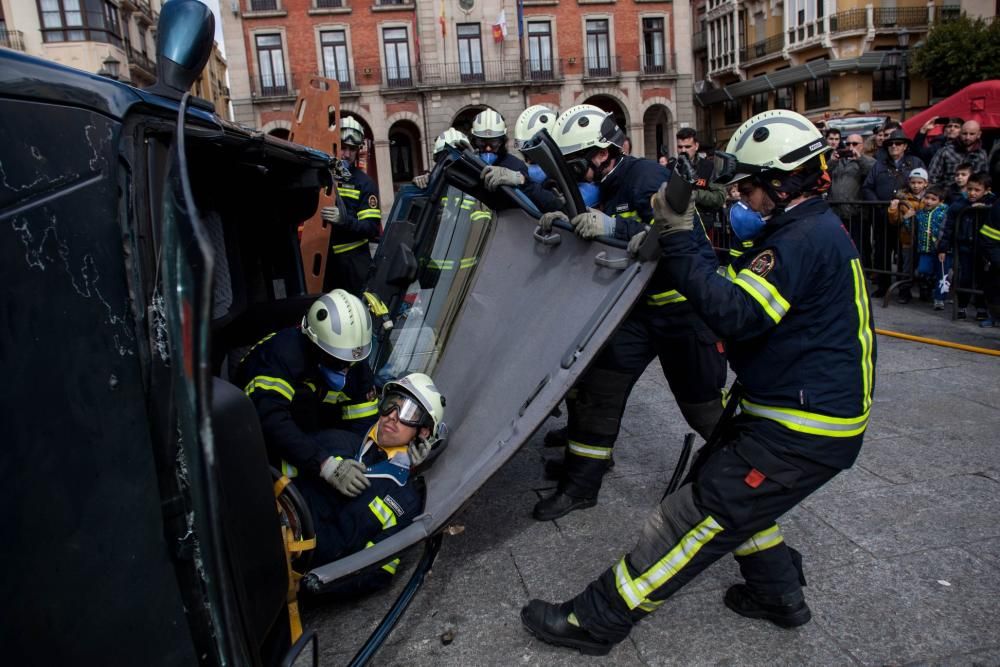 Simulacro de los Bomberos de Zamora