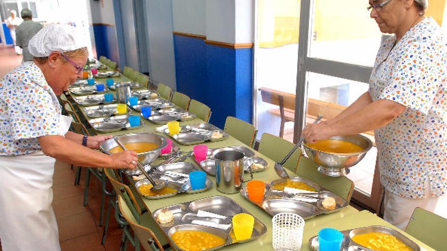 Comedor de un colegio público grancanario.