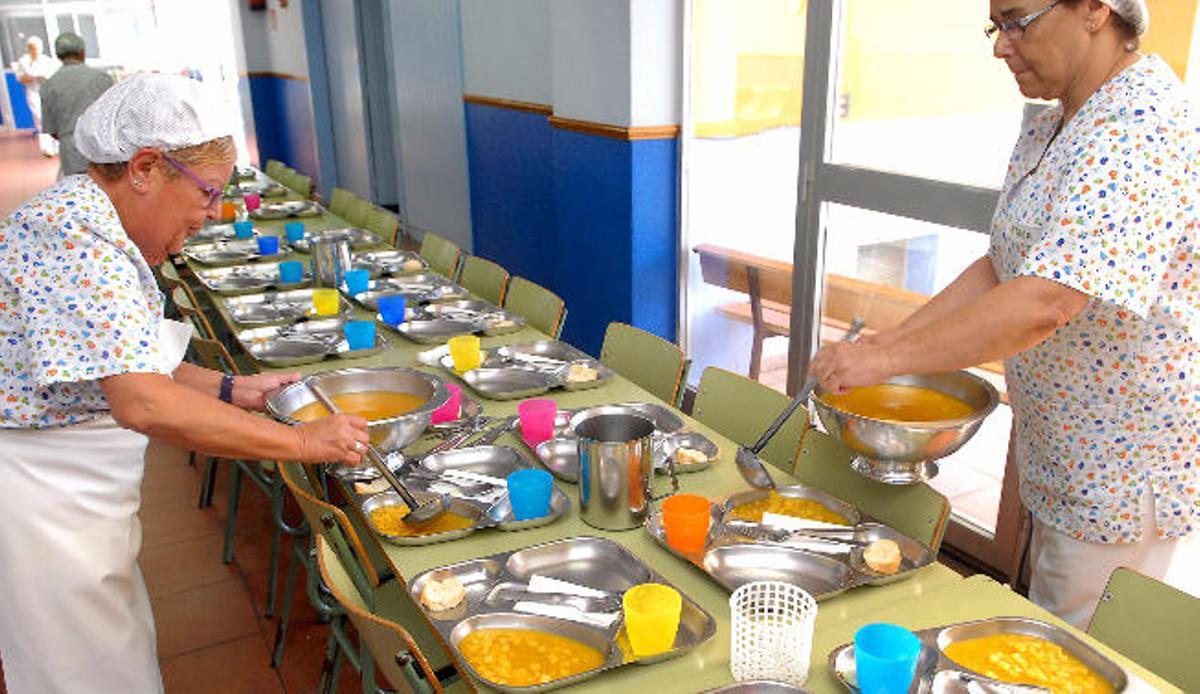 Comedor de un colegio público grancanario.