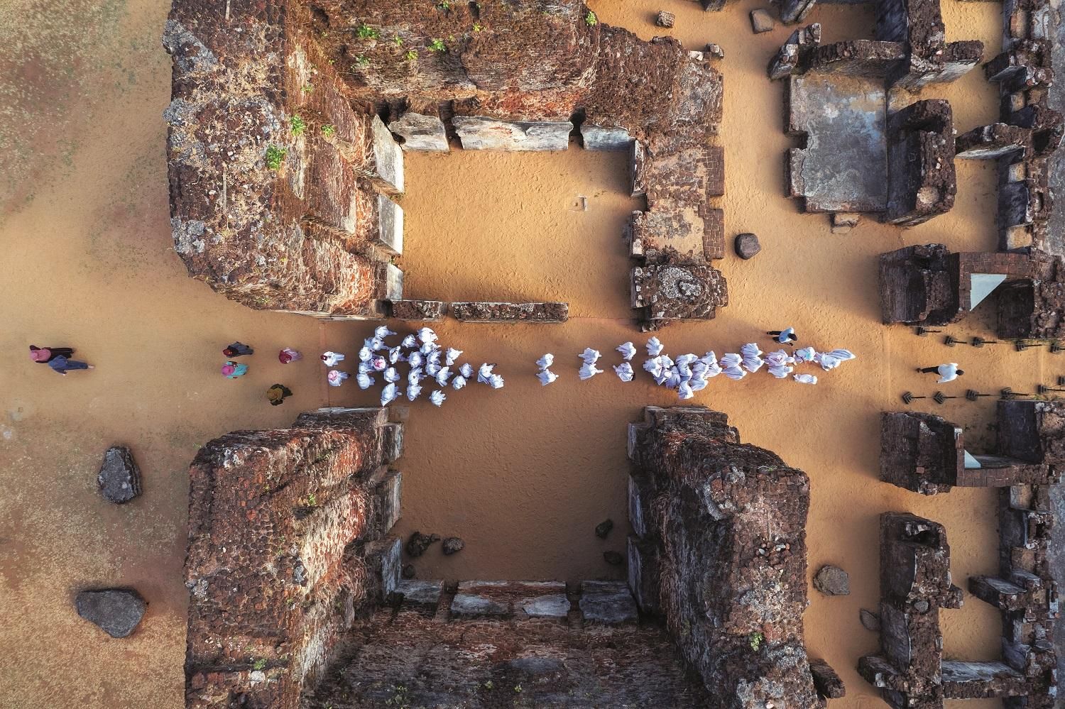 Vista cenital de Polonnaruwa.