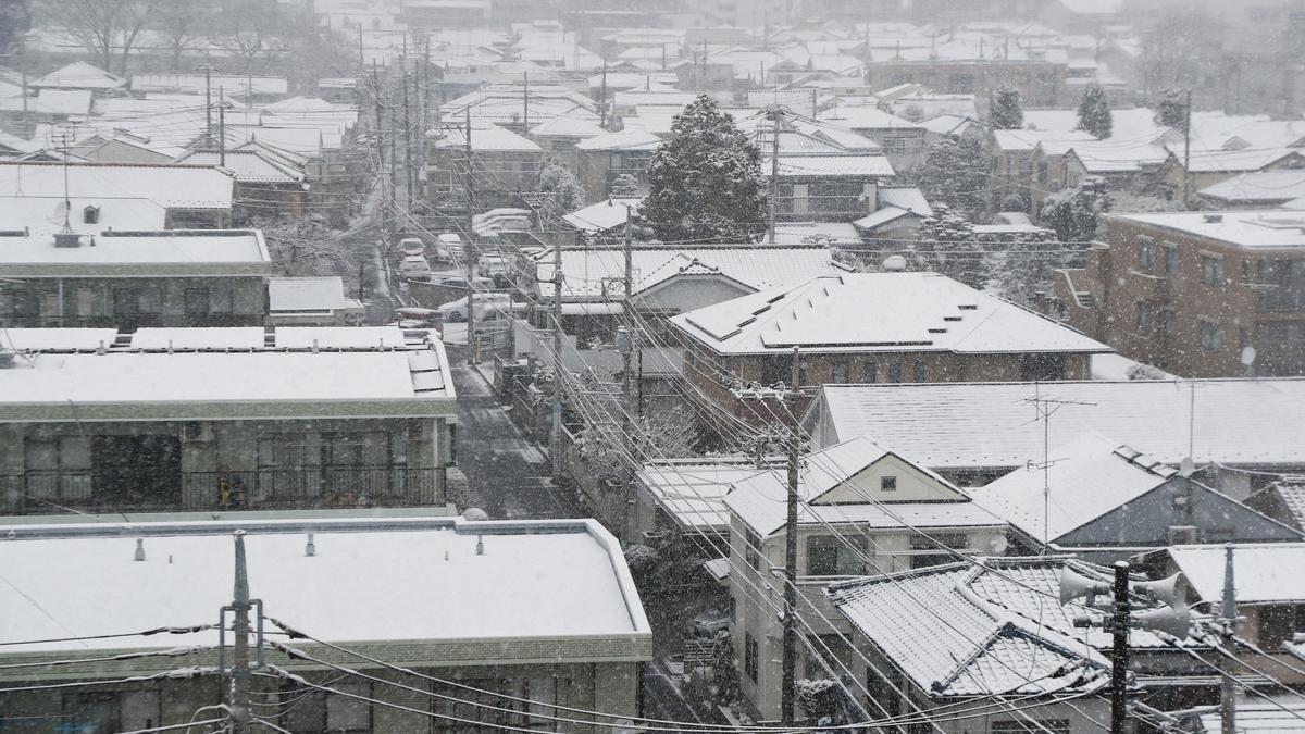 Imagen de archivo de una nevada en Japón.