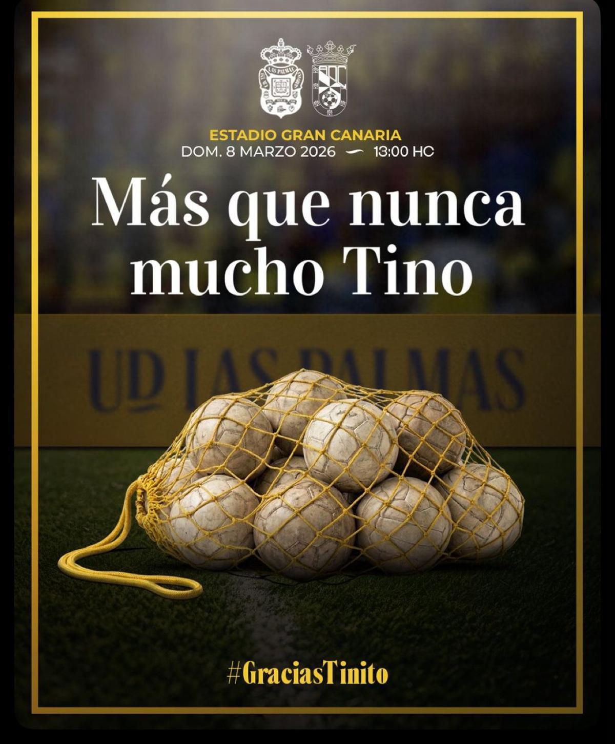 Cartel de la UD Las Palmas para recibir al Ceuta