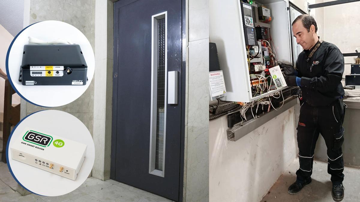 Un técnico de mantenimiento, en pleno proceso de sustitución de dispositivo 2G a 4G.