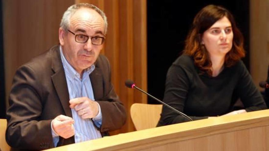 L&#039;exalcalde de Blanes Josep Marigó (PSC), en un ple de l&#039;Ajuntament.