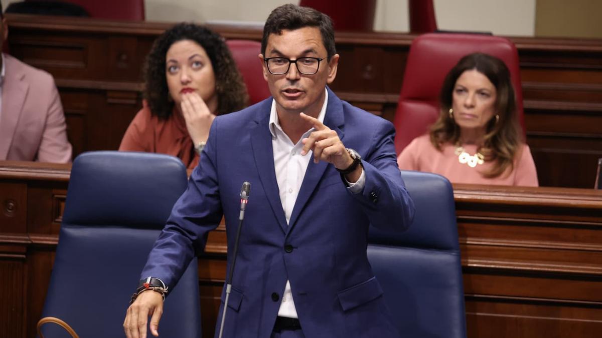 El consejero Pablo Rodríguez durante su intervención