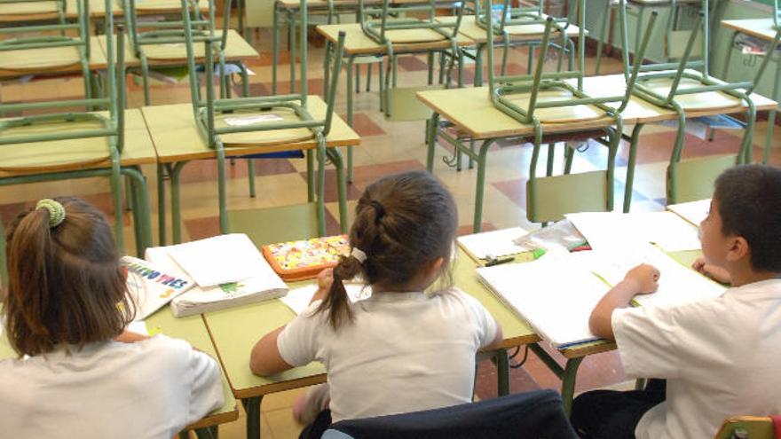 Alumnos en un aula de un centro de Canarias.