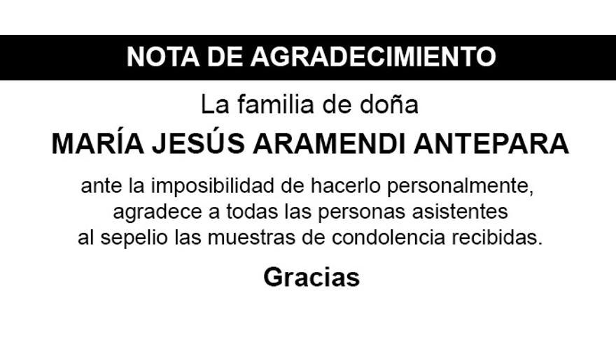 Nota María Jesús Aramendi Antepara