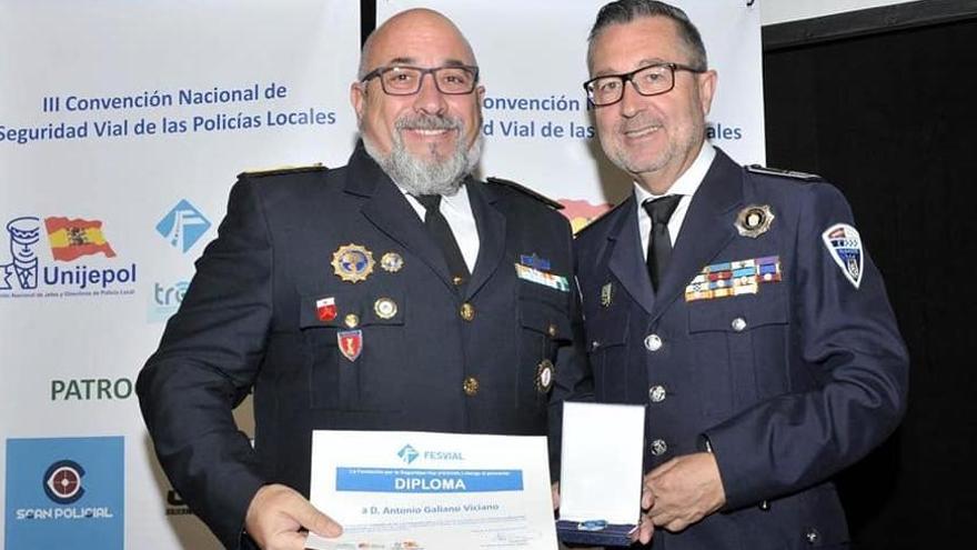 El jefe de la policía local de Ondara, premiado por su trayectoria en la educación vial