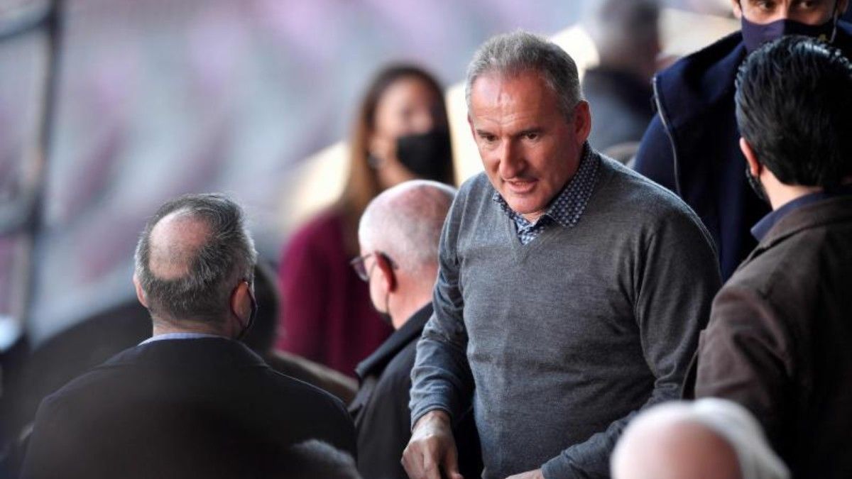 'Txiki' Begiristain en una conferencia de prensa el año pasado en el Camp Nou