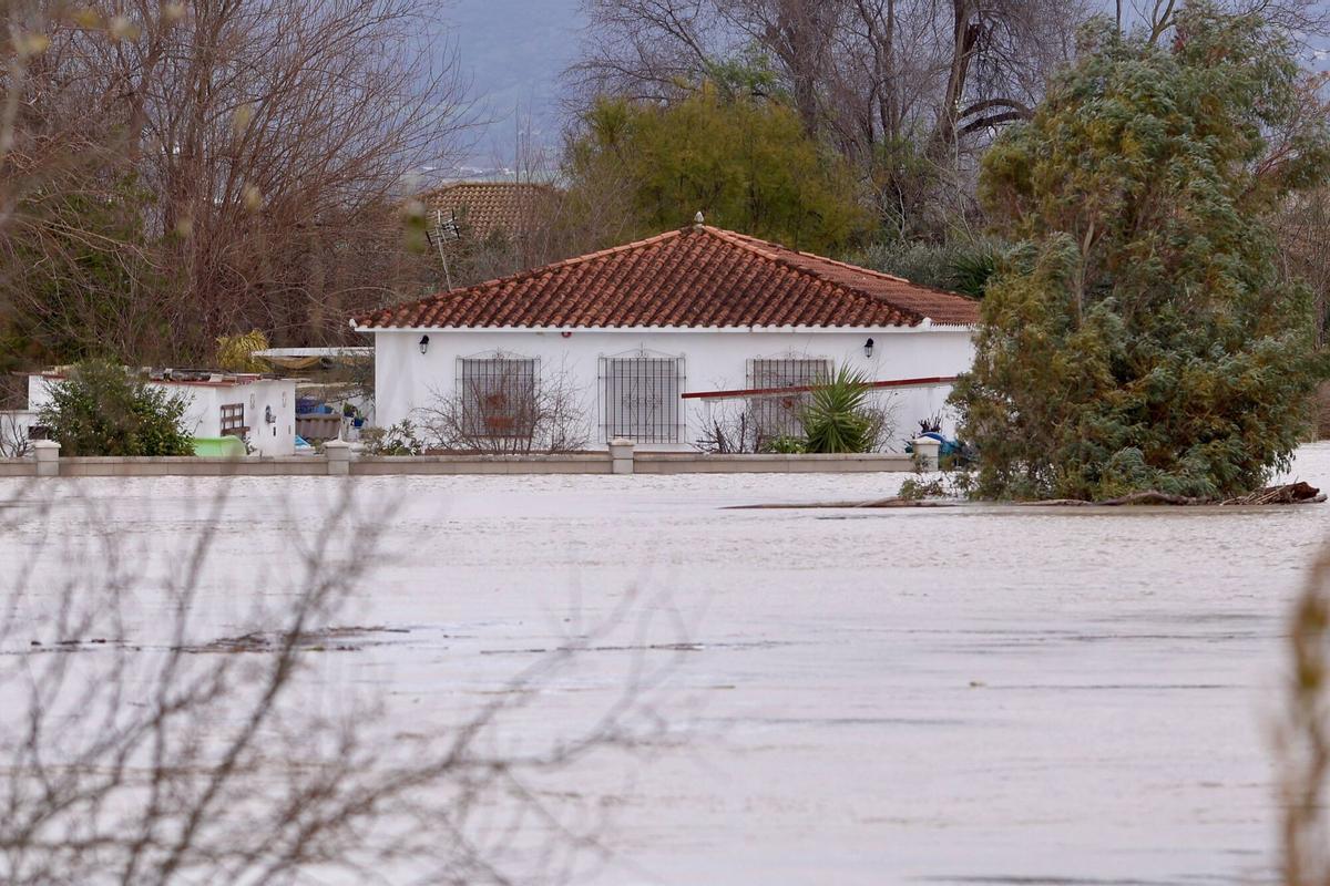 Inundaciones en la zona del aeropuerto de Córdoba.