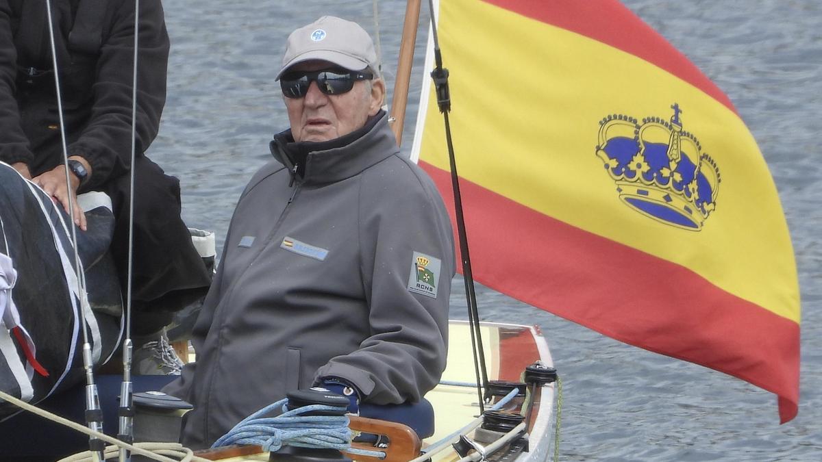 Juan Carlos I, el pasado jueves en Sanxenxo.