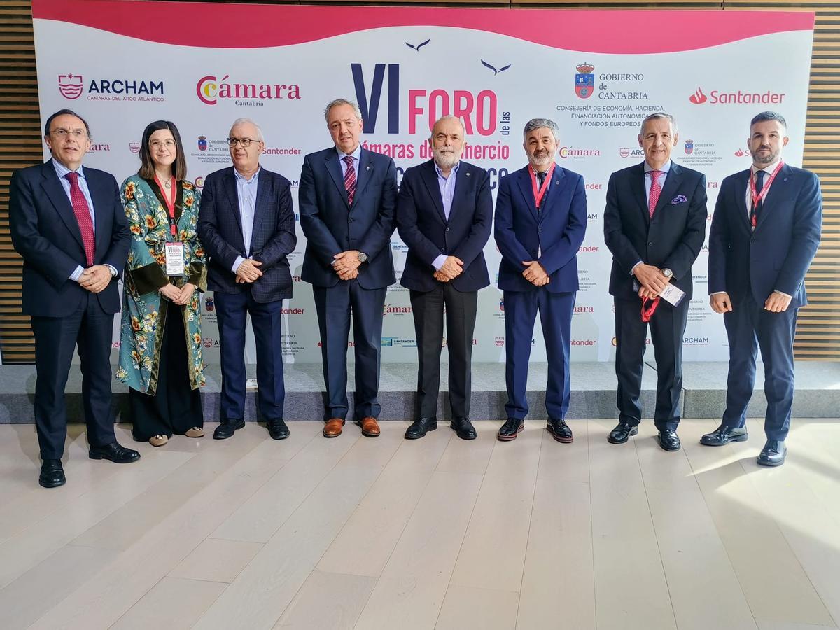 La delegación asturiana en el VI Foro de las Cámaras de Comercio del Arco Atlántico.