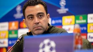 Xavi, en rueda de prensa