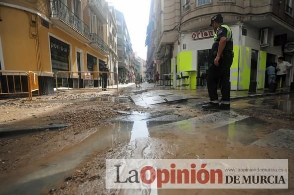 Inundación en el centro de Murcia